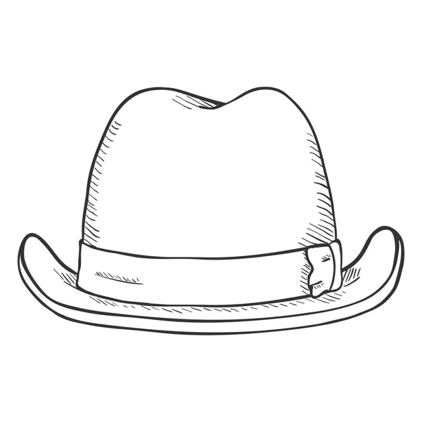 Classic Homburg Hat — Stock Vector