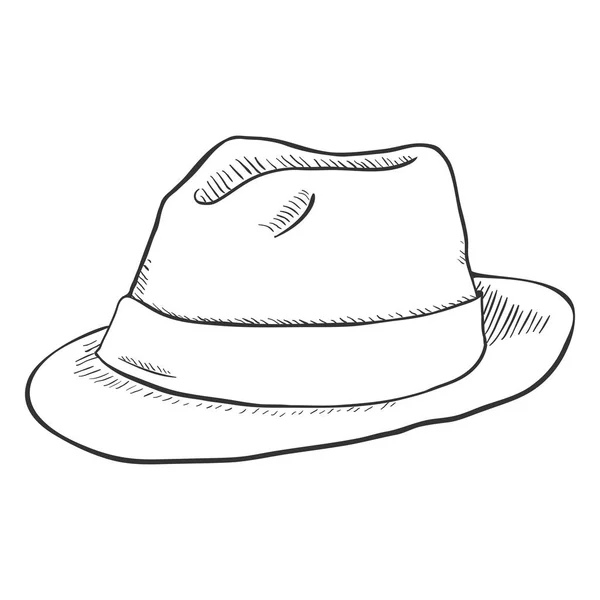 Náčrt aktivní zóny Fedora klobouk — Stockový vektor
