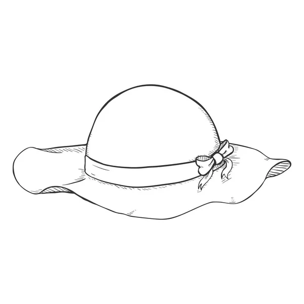 Elegancia Sombrero de mujer — Vector de stock