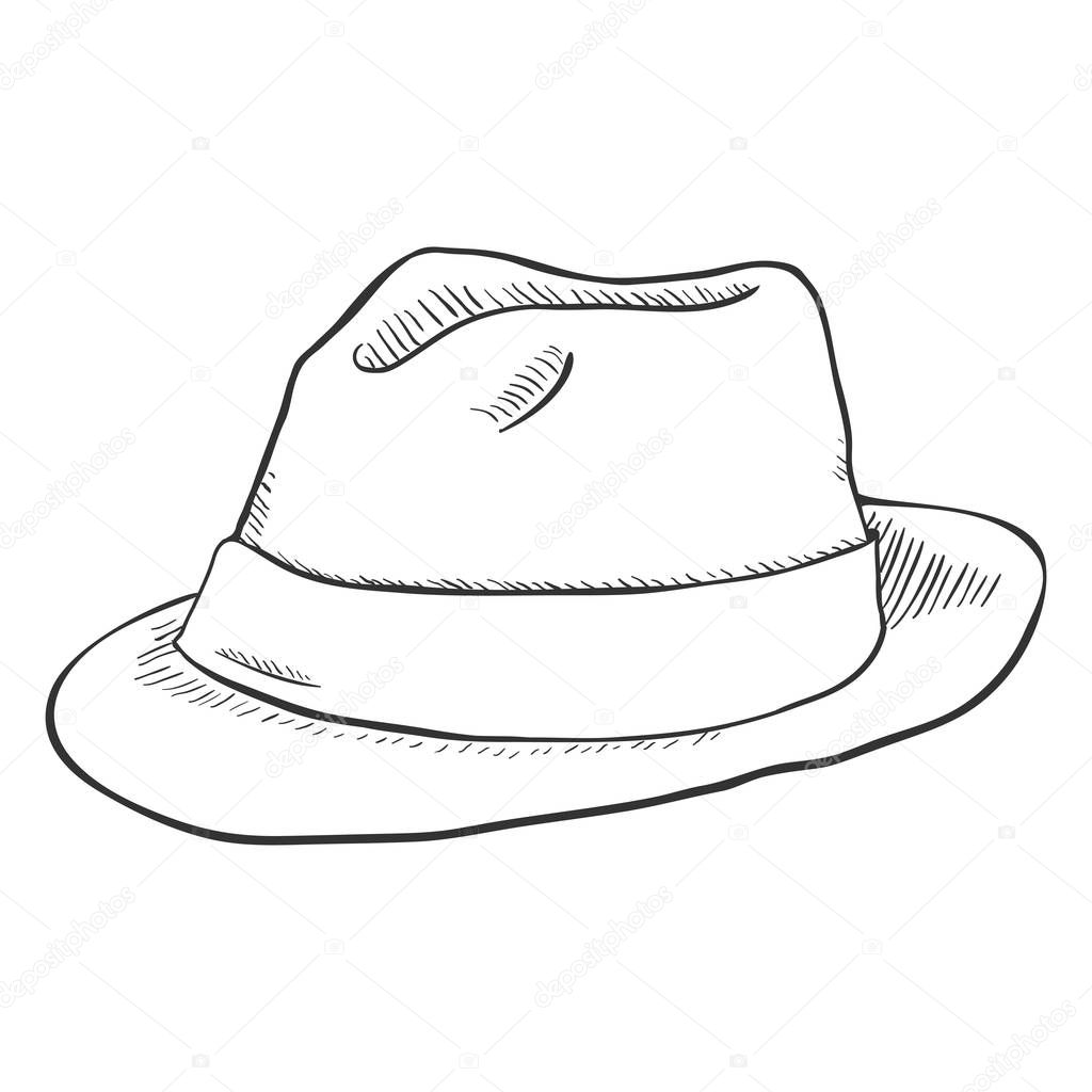 SKetch of Fedora Hat