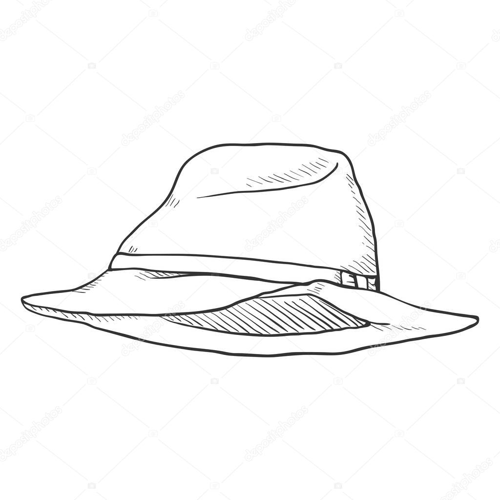 SKetch of Trilby Hat