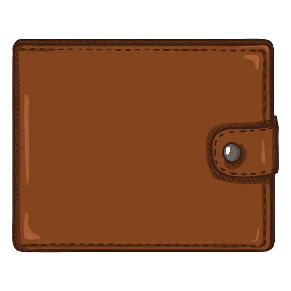 Tecknad brun plånbok — Stock vektor