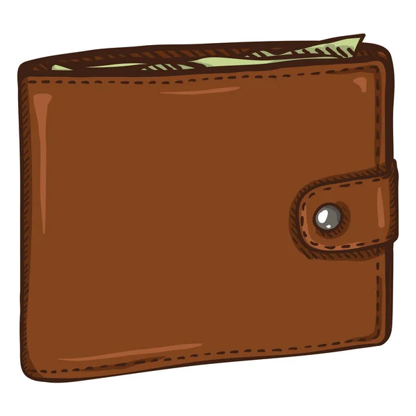 Braune Brieftasche — Stockvektor