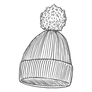 Ponpon ile kroki şapka