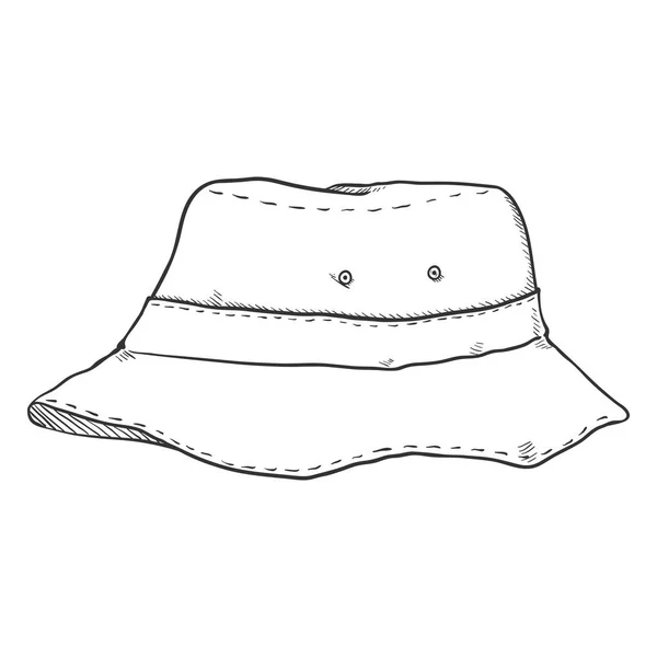 Kroki kova şapka — Stok Vektör