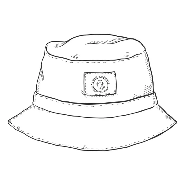 Sketch Bucket Hat — Stock Vector