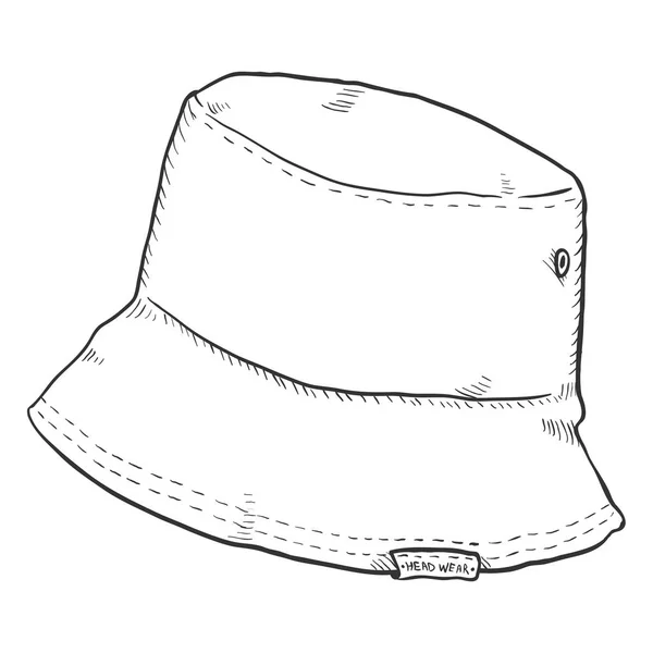 Skiss Bucket Hat — Stock vektor