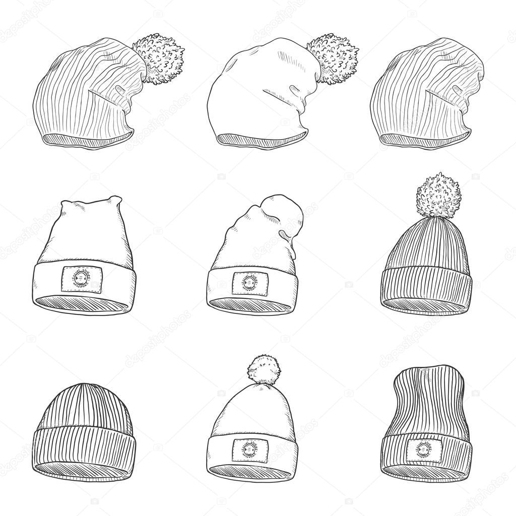 Sketch Winter Caps