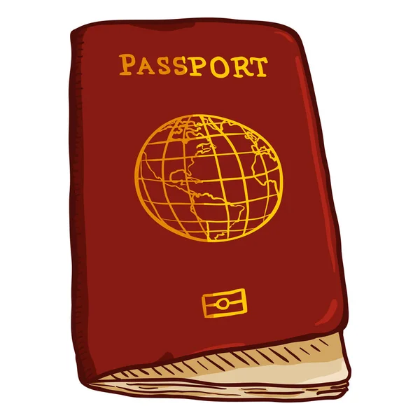 Kreskówka czerwony paszport. — Wektor stockowy