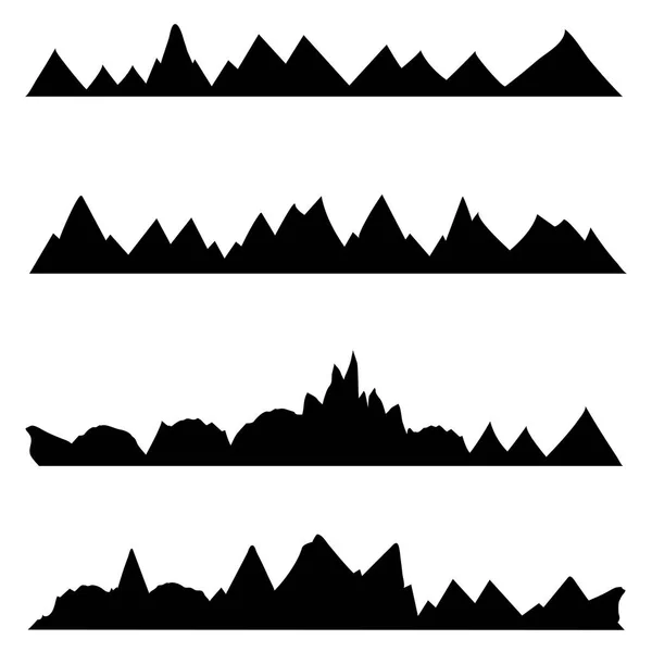 Set of doodle chains of mountains Royalty Free Stock Vectors