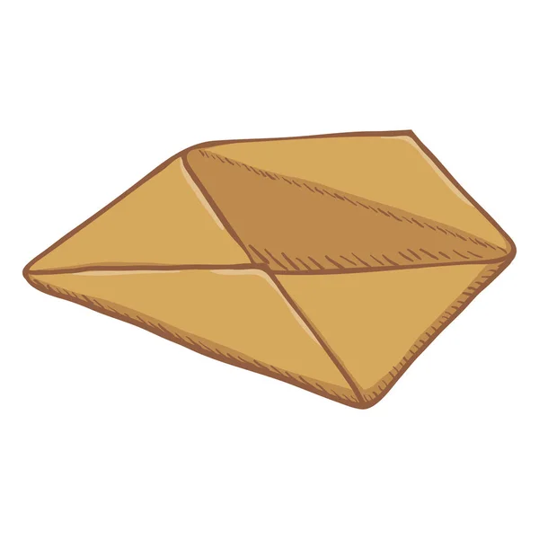 Cartoon blank open brown envelope — Stock Vector