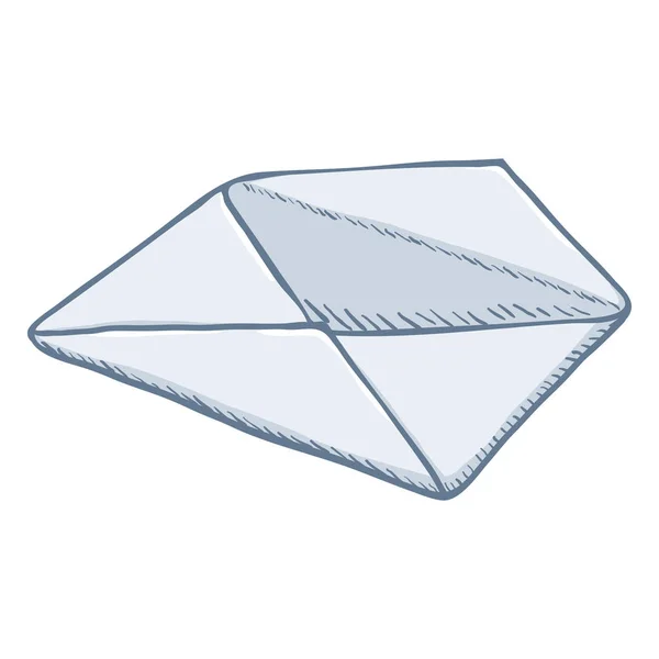 Kreslený prázdné otevřené bílé obálky — Stockový vektor