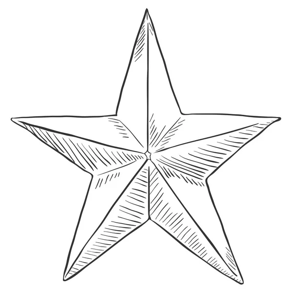 Sternform skizzieren — Stockvektor