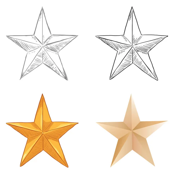 Star Shape Four Versions Stock Vector Image by ©AWesleyFloyd #132062666