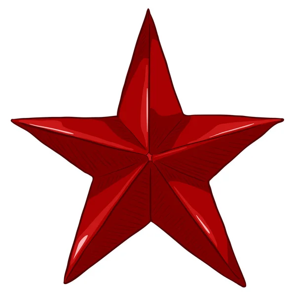 Dibujos animados estrella roja — Vector de stock