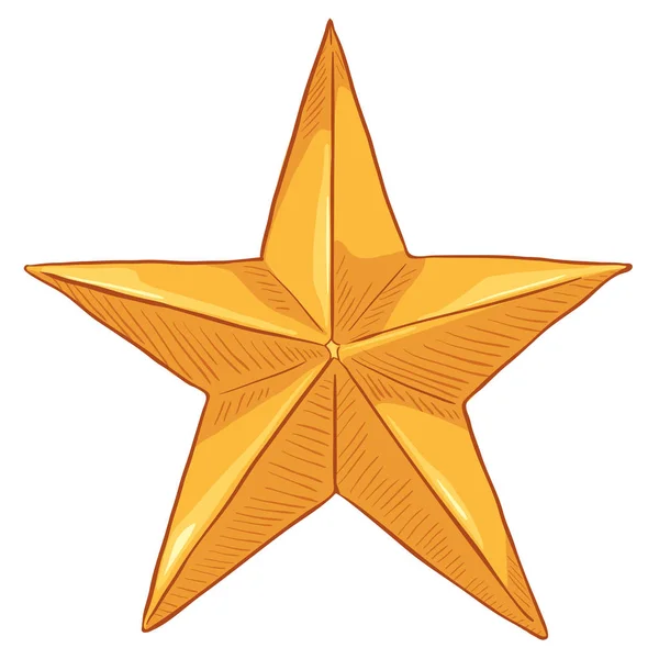 Dibujos animados estrella dorada — Vector de stock