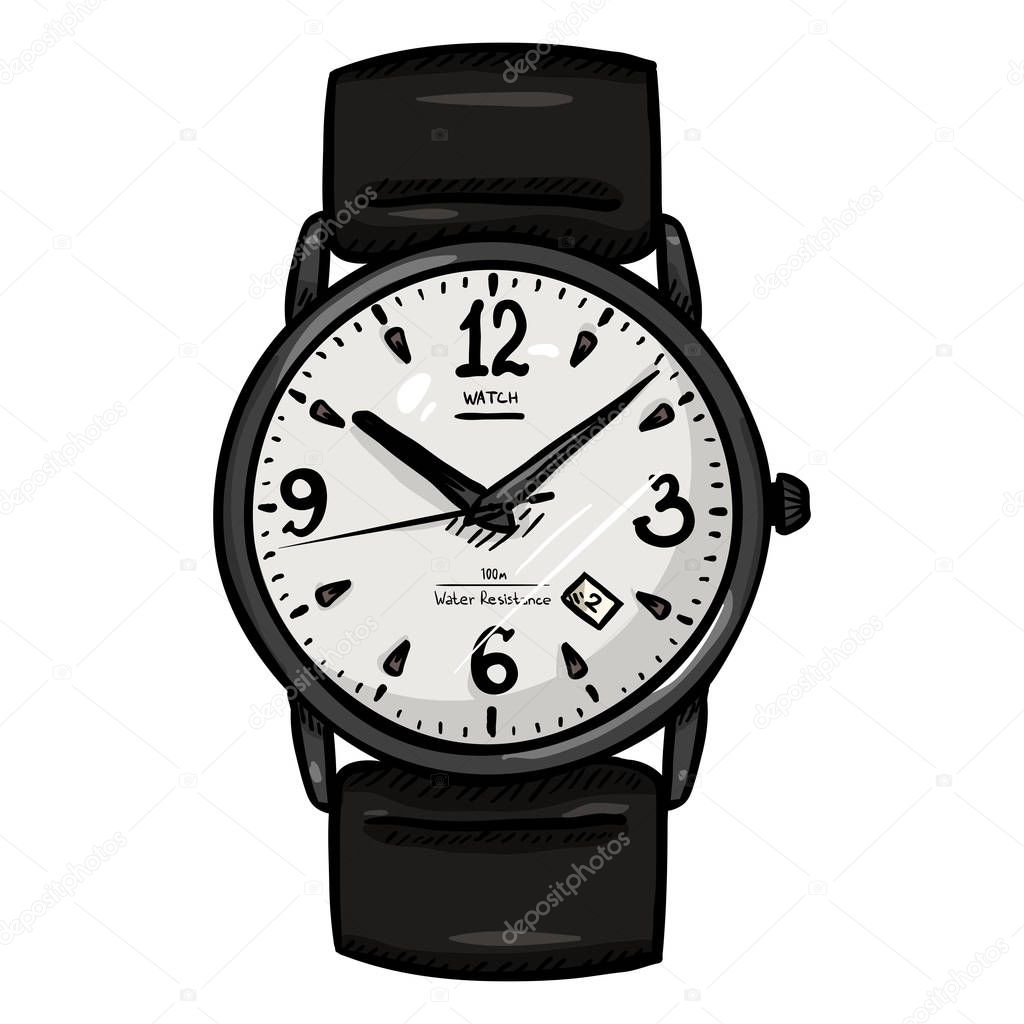 cartoon classic male wristwatch