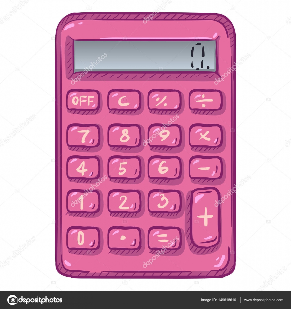 Pink cartoon calculator Stock Vector Image by ©nikiteev #149618610 Pink cartoon calculator Stock Vector Image by ©nikiteev #149618610