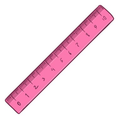 Pembe çizgi film cetvel