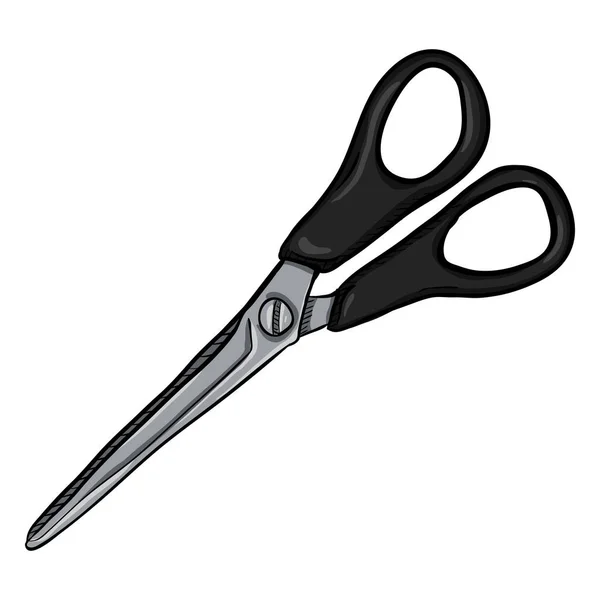 Black cartoon scissors — Stock Vector