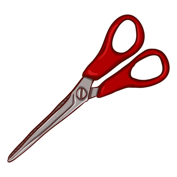 Червоний мультиплікаційний ножиці — стоковий вектор