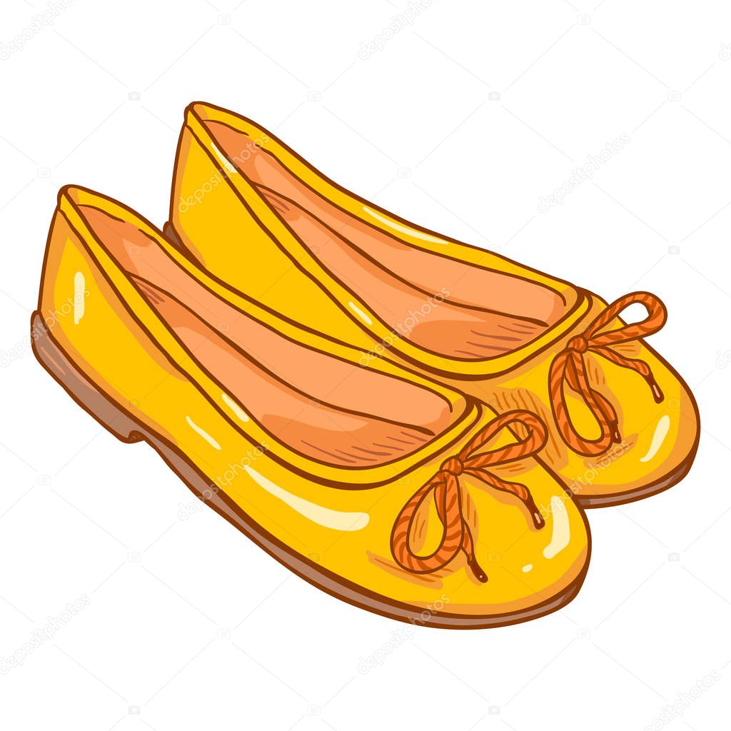 ladies yellow flats