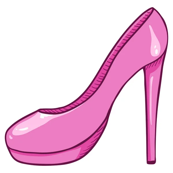 Pink female High Heel Shoe — стоковый вектор