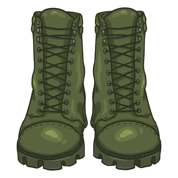 Cartoon Army Boots. — Stock Vector