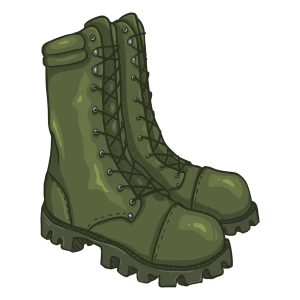 Cartoon Army Boots. — Stock Vector