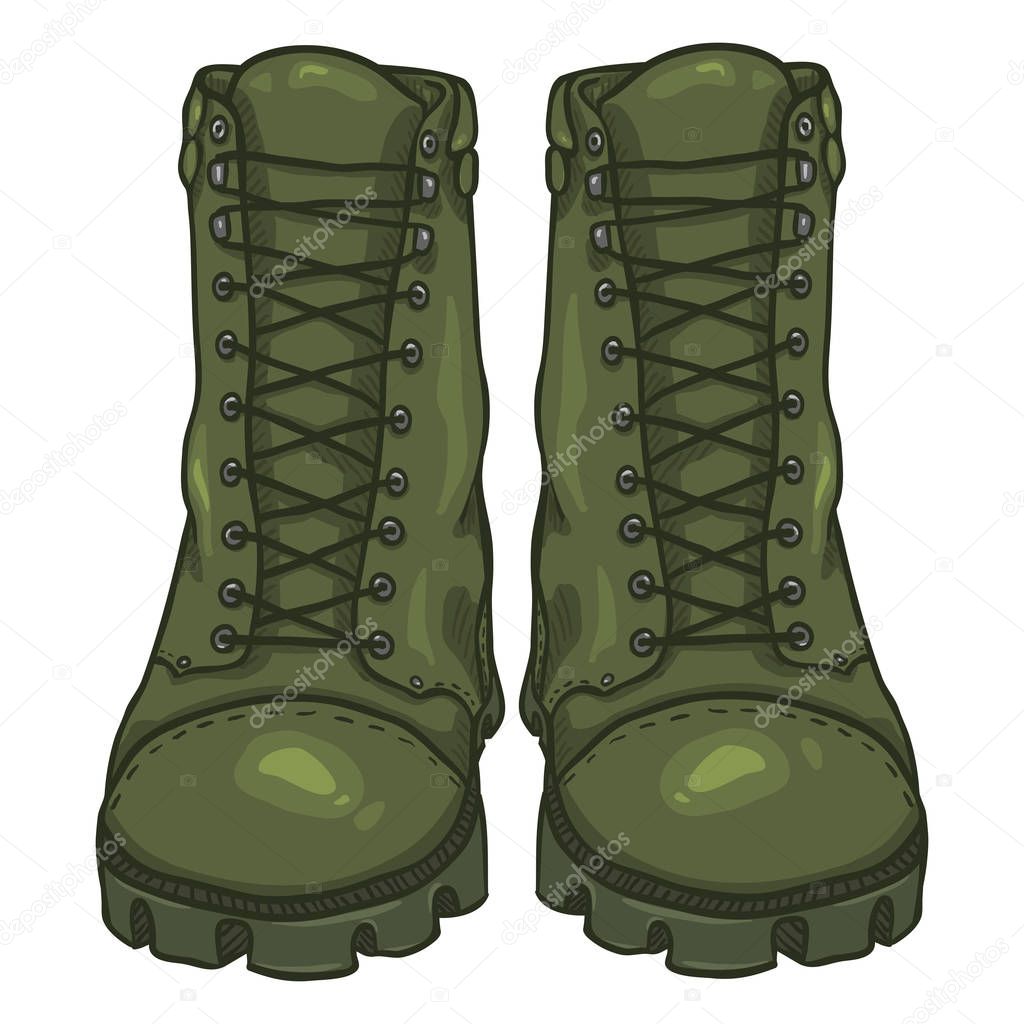 Cartoon Army Boots. 