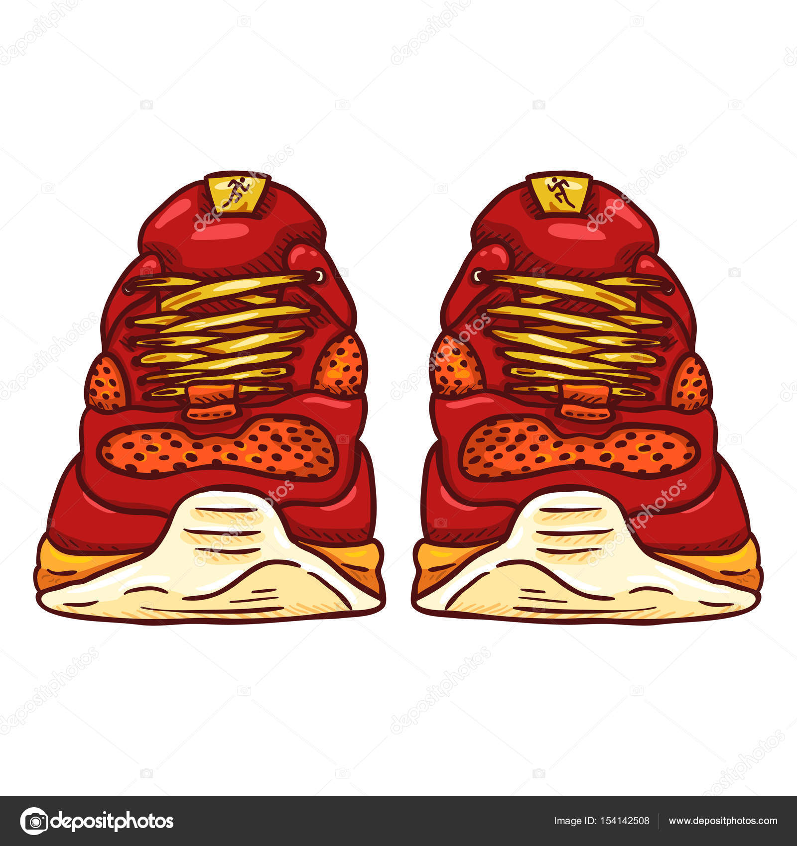 Cartoon Running Shoes. Stock Vector Image by ©nikiteev #154142508
