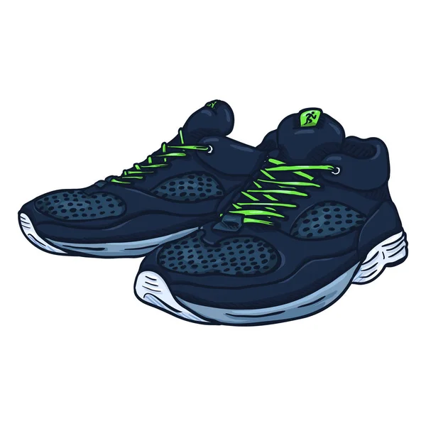 Kreskówka niebieski buty do biegania — Wektor stockowy