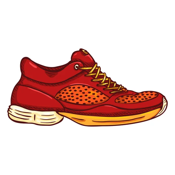 Chaussure de course rouge dessin animé — Image vectorielle