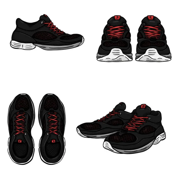 Desenhos animados Running Shoes . — Vetor de Stock