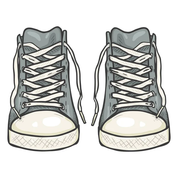 Casual grijs Gumshoes — Stockvector