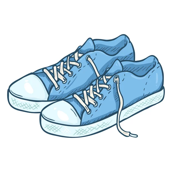 Casual Azul Gumshoes — Vector de stock