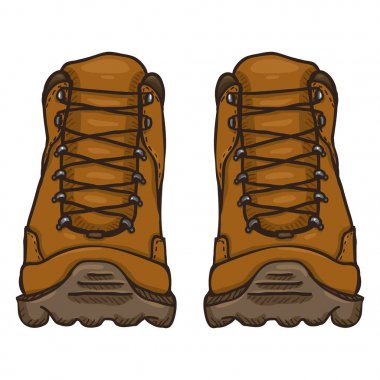  Kahverengi aşırı yürüyüş botları.