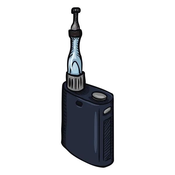 Vector Cartoon Single Electronic Cigarettes. Peralatan Vape . - Stok Vektor