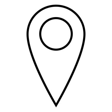 Tek anahat simgesini - harita işaretçi