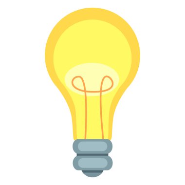 Tek renk düz simgesi - ampul