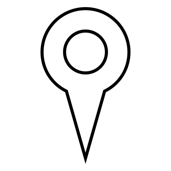 Icône de contour unique - Pointeur de carte — Image vectorielle