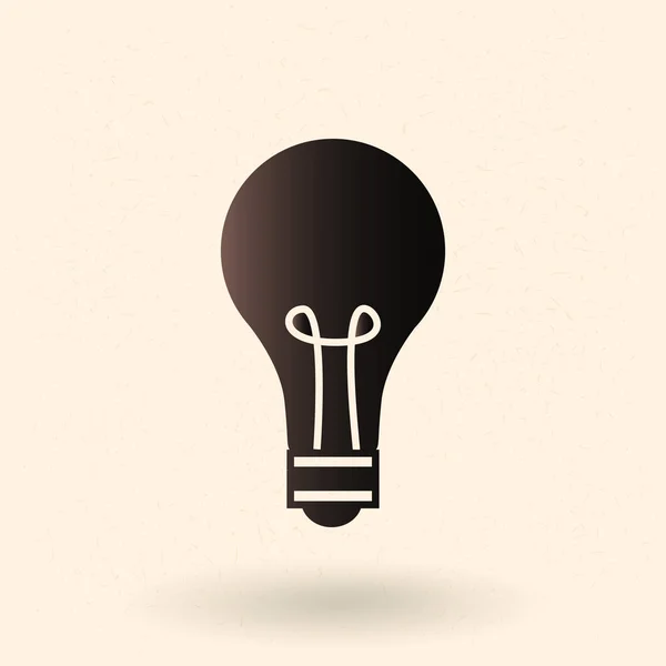 Icône plate couleur unique - Ampoule — Image vectorielle