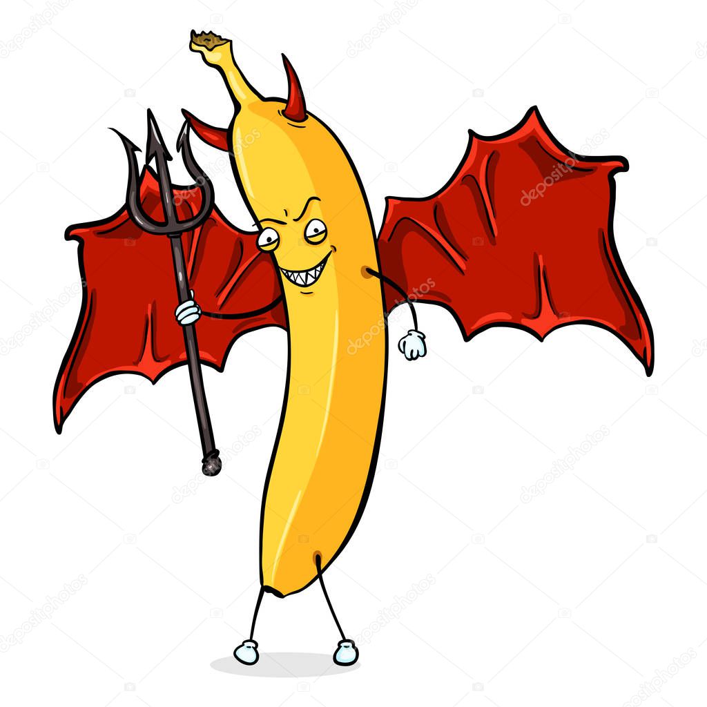 Cartoon Character - Devil Banana