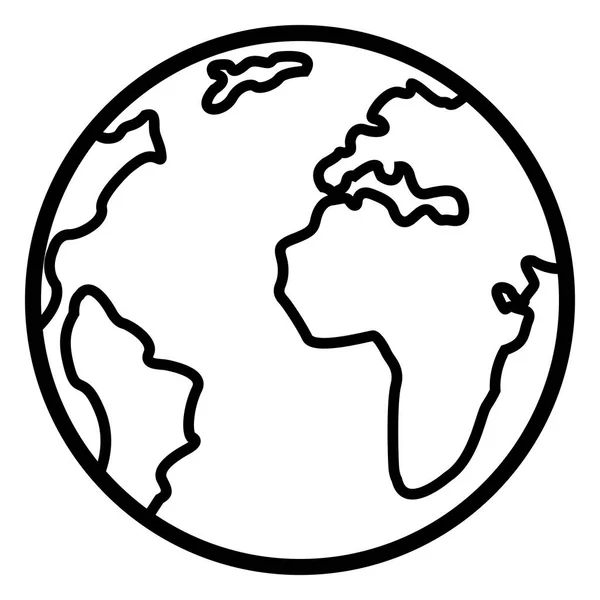 Enkele fundamentele Icon - Globe — Stockvector