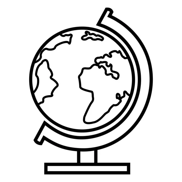 Schulgeografischer Globus — Stockvektor