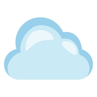 Tek düz mavi bulut simge