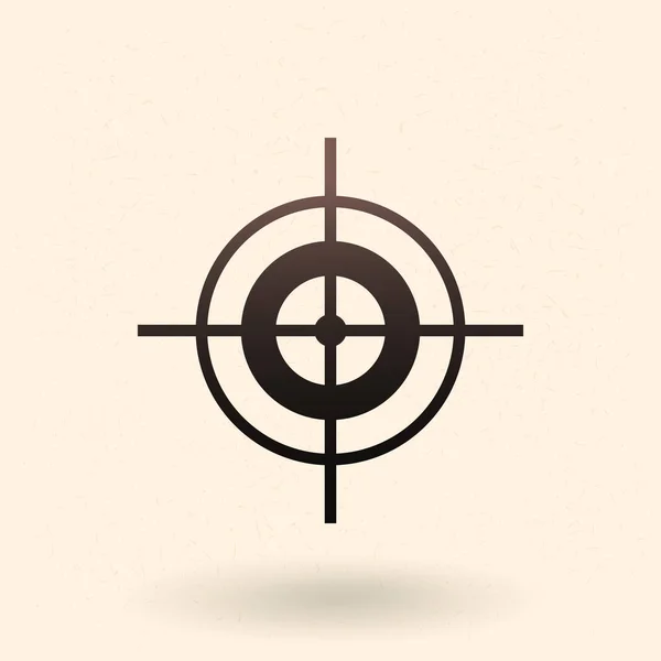 Černá cílovou ikonu — Stockový vektor