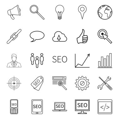 seo simgelerinin vektör kümesi