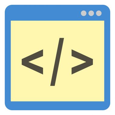 Programlama kaynak kodu simgesini