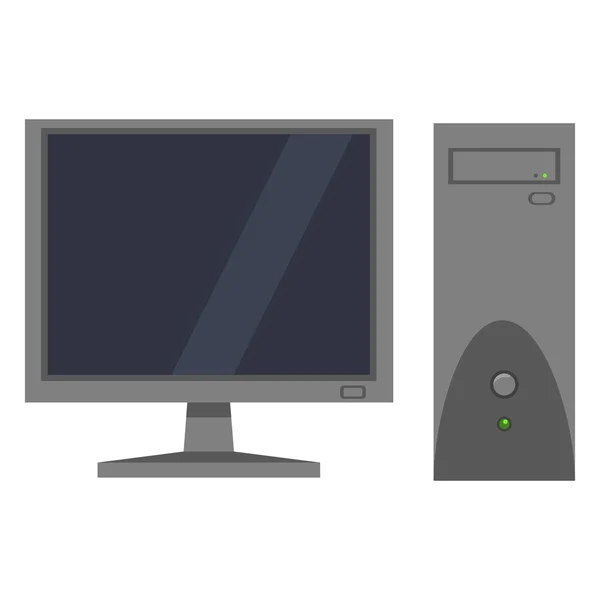 Symbol für Monitor und Systemeinheit — Stockvektor